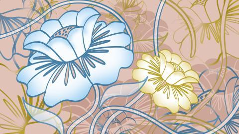 手绘鲜花图案图片