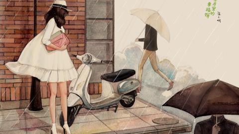 三月里的幸福饼插画图片大全