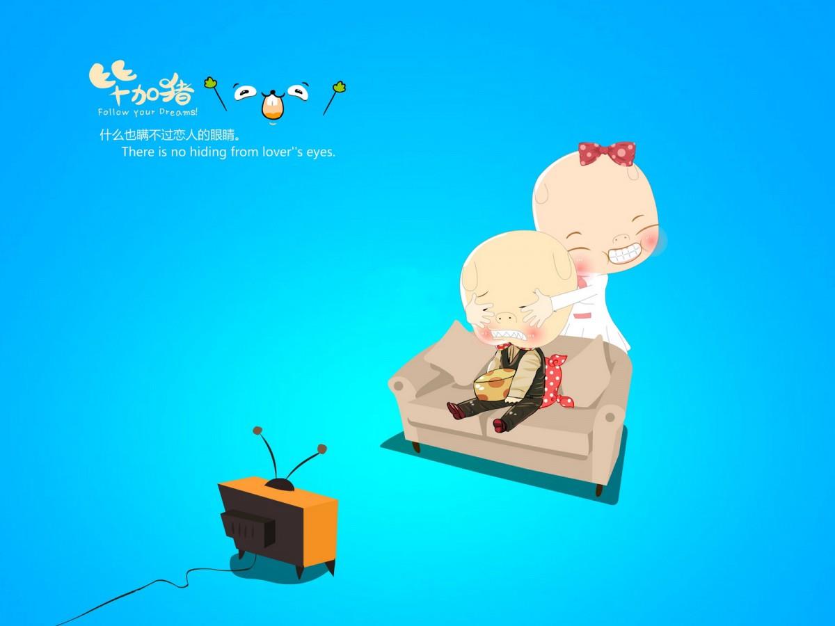 毕加猪情侣图片大全