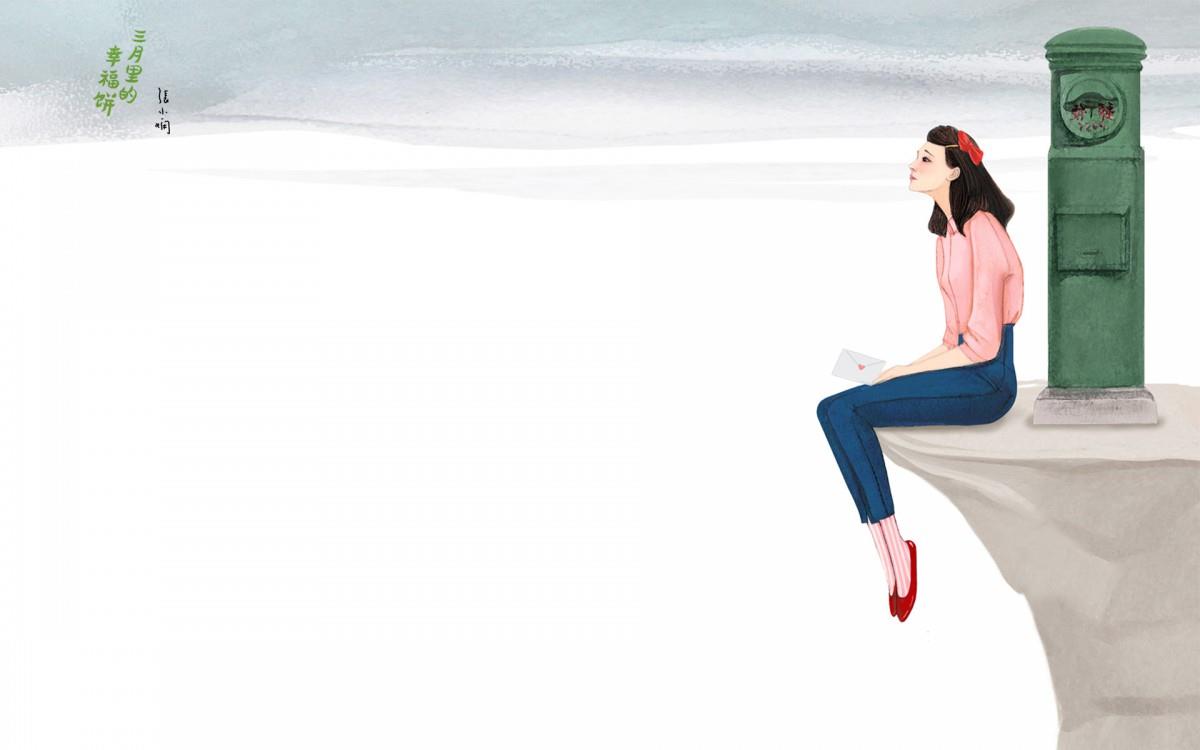 三月里的幸福饼插画图片大全