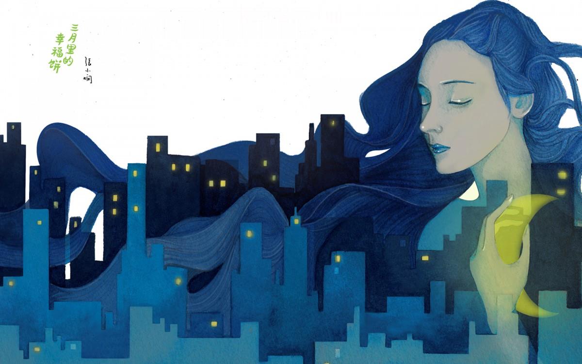 三月里的幸福饼插画图片大全