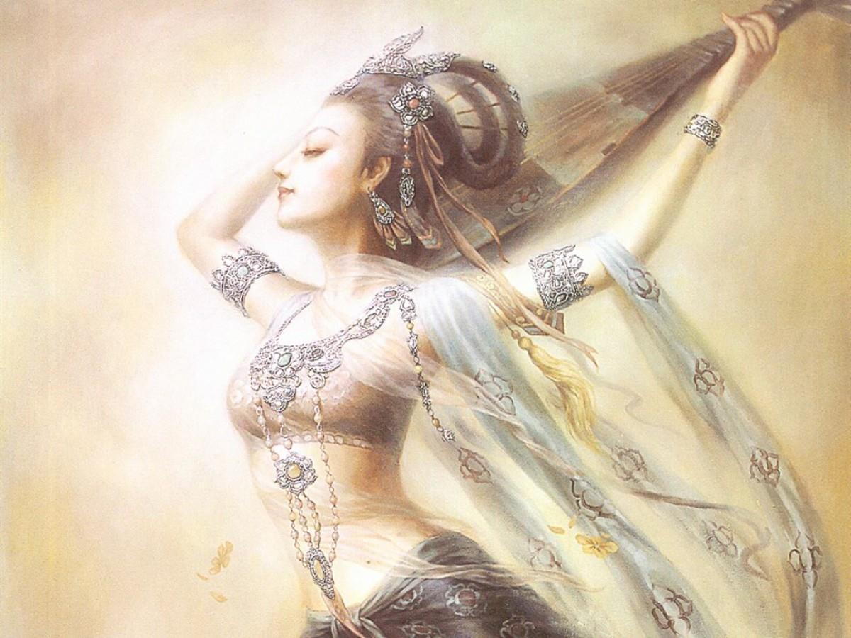 精美女性油画图片