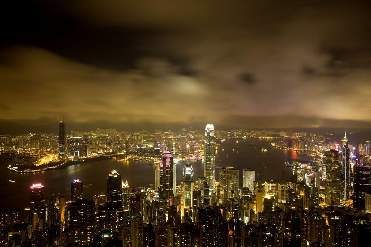 香港维多利亚港夜景图片第一辑