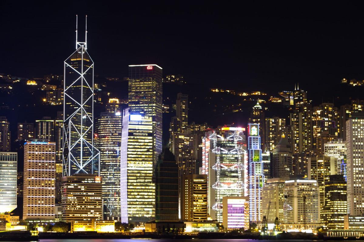 香港维多利亚港夜景图片第一辑