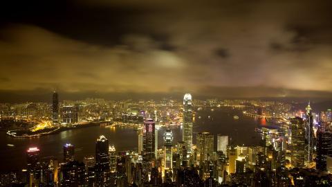 香港维多利亚港夜景图片第一辑