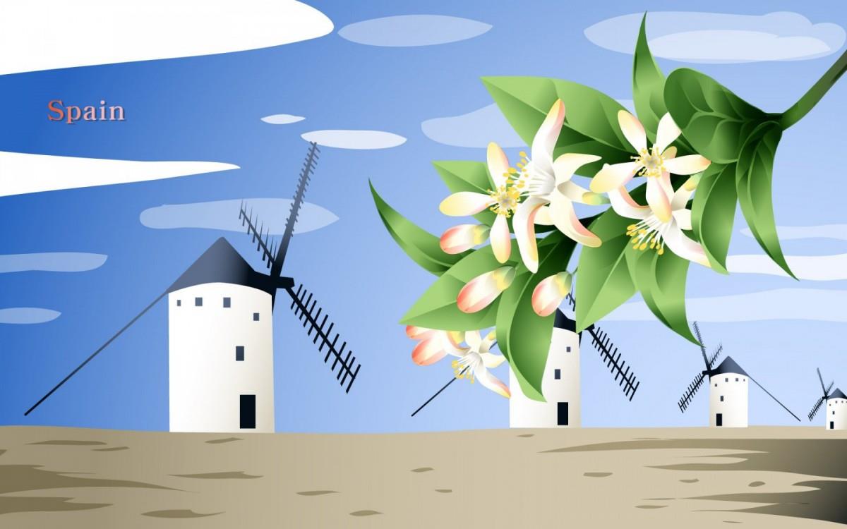 各国国花手绘图片