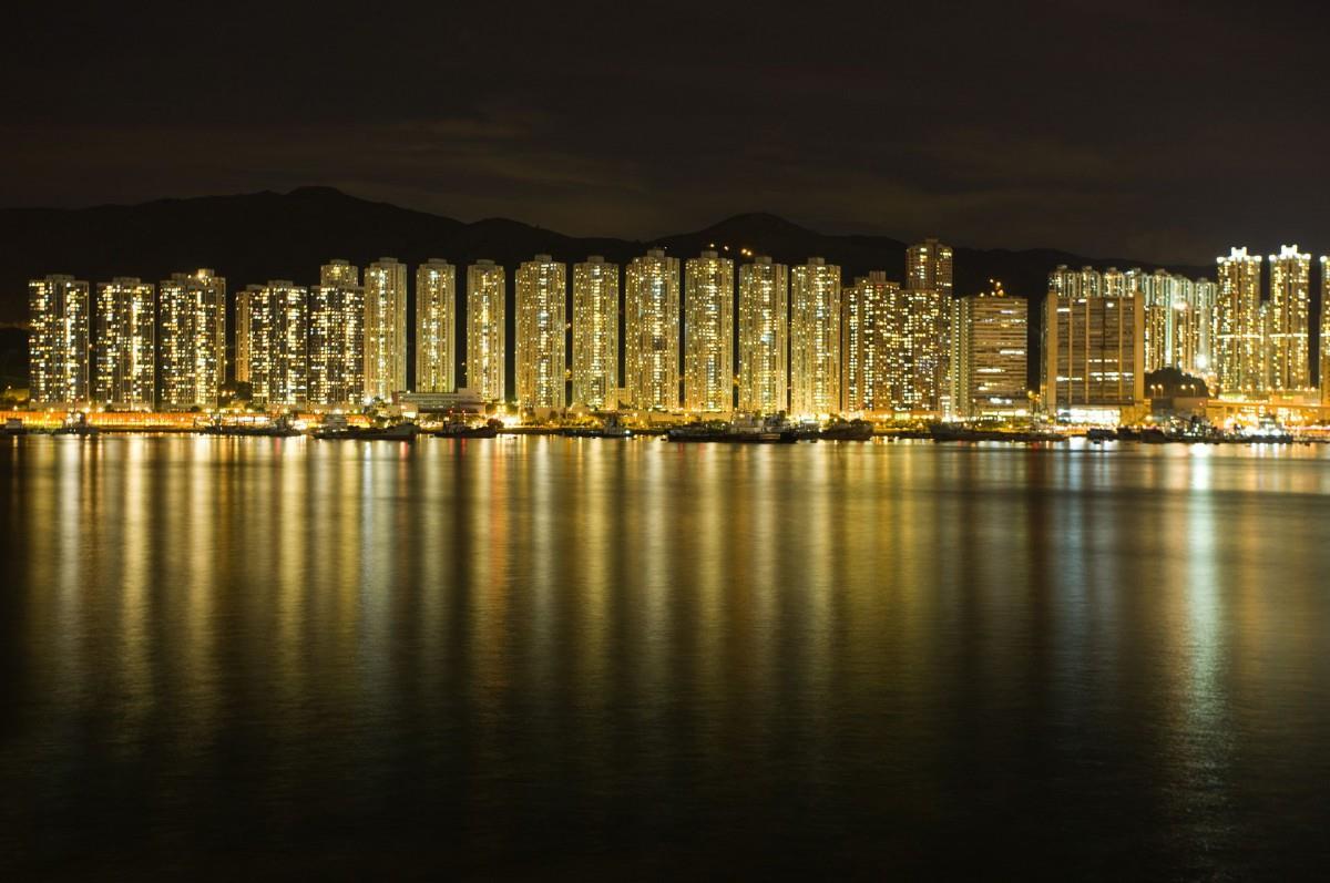 香港维多利亚港夜景图片第一辑