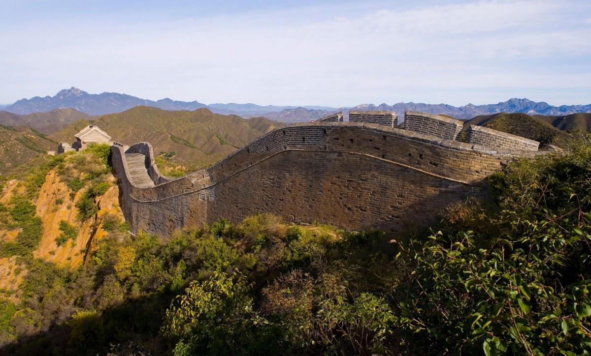 俯视金山岭长城风景图片大全