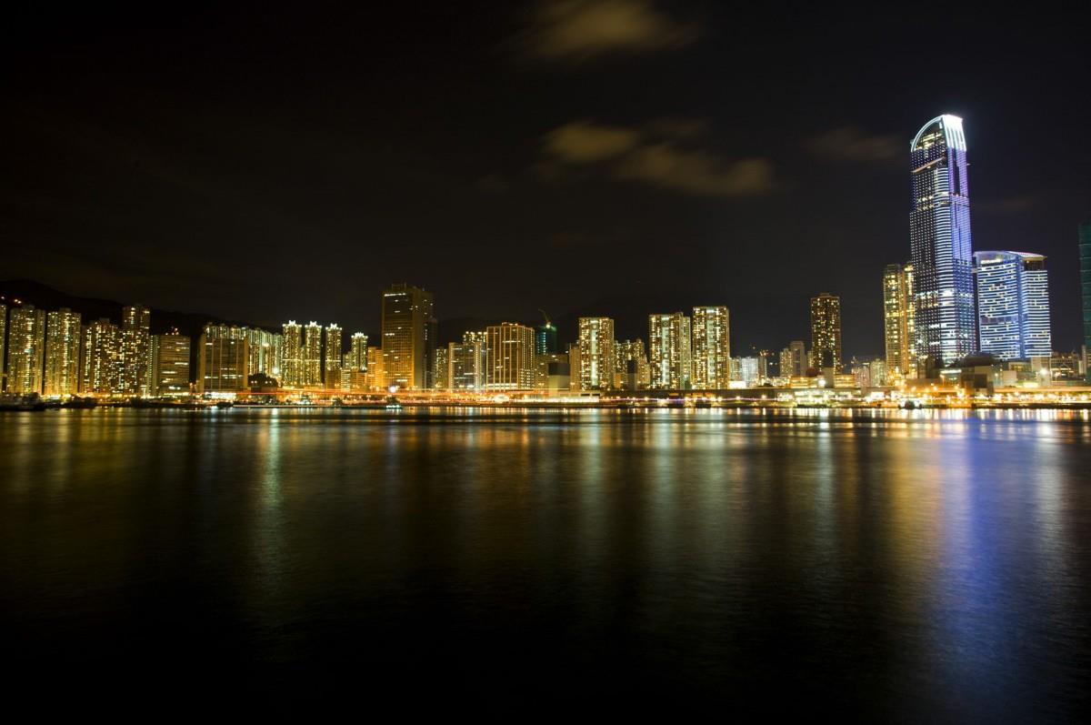 香港维多利亚港夜景图片第一辑