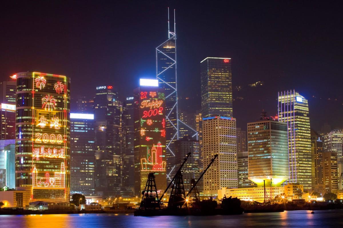 香港维多利亚港夜景图片第一辑