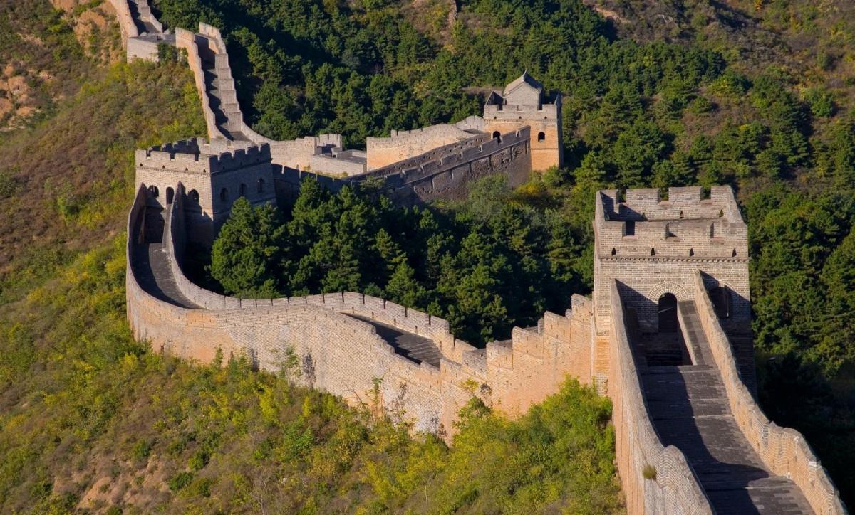 俯视金山岭长城风景图片大全