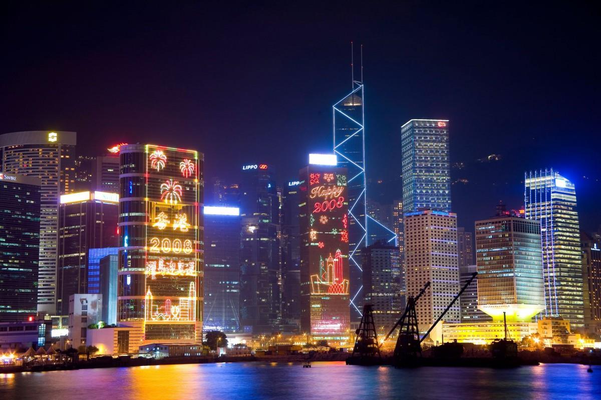 香港维多利亚港夜景图片第一辑