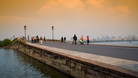 美丽的杭州西湖风光图片