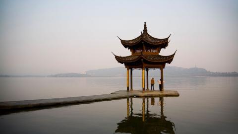 美丽的杭州西湖风光图片