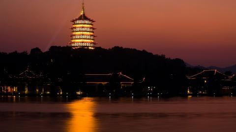 美丽的杭州西湖风光图片