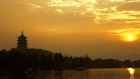 美丽的杭州西湖风光图片