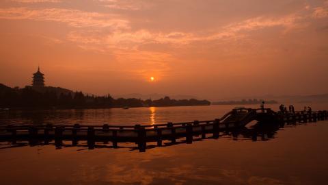 美丽的杭州西湖风光图片