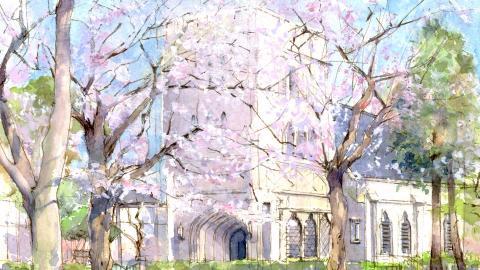 日本画师小森裕三水彩风景画