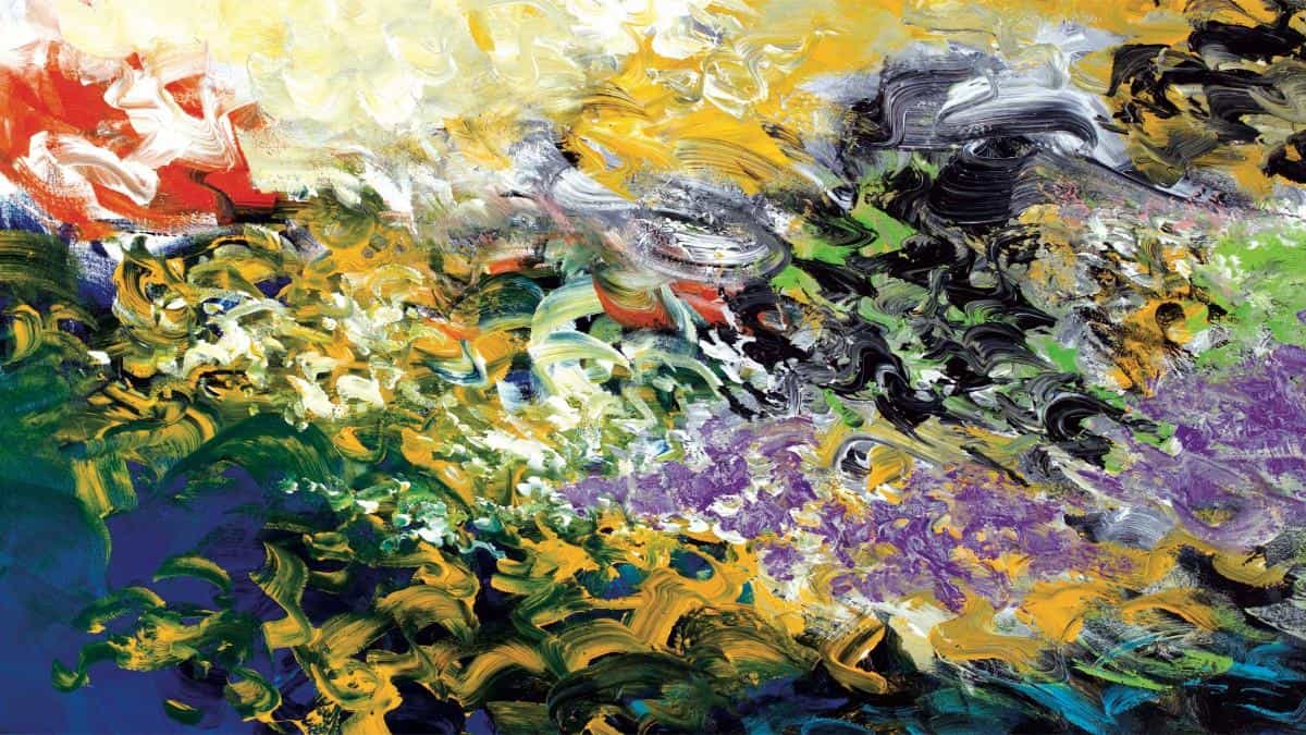 色彩丰富的油画花卉图片