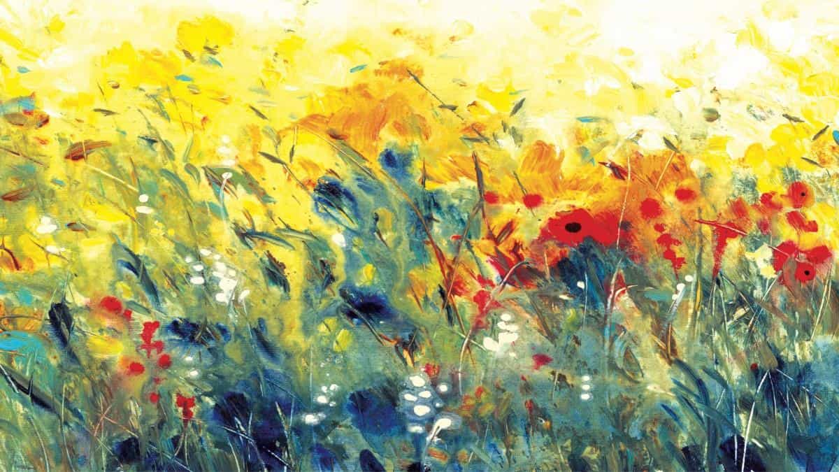 色彩丰富的油画花卉图片