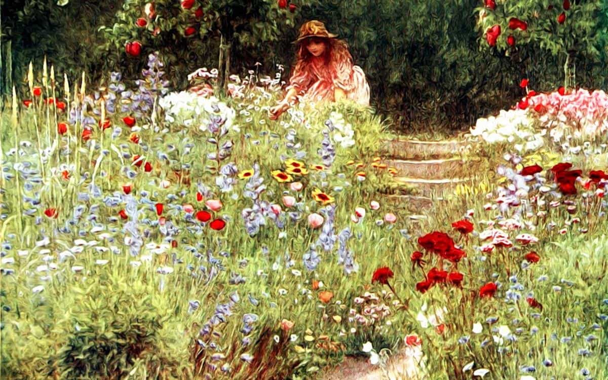 乡村风景水彩画图片