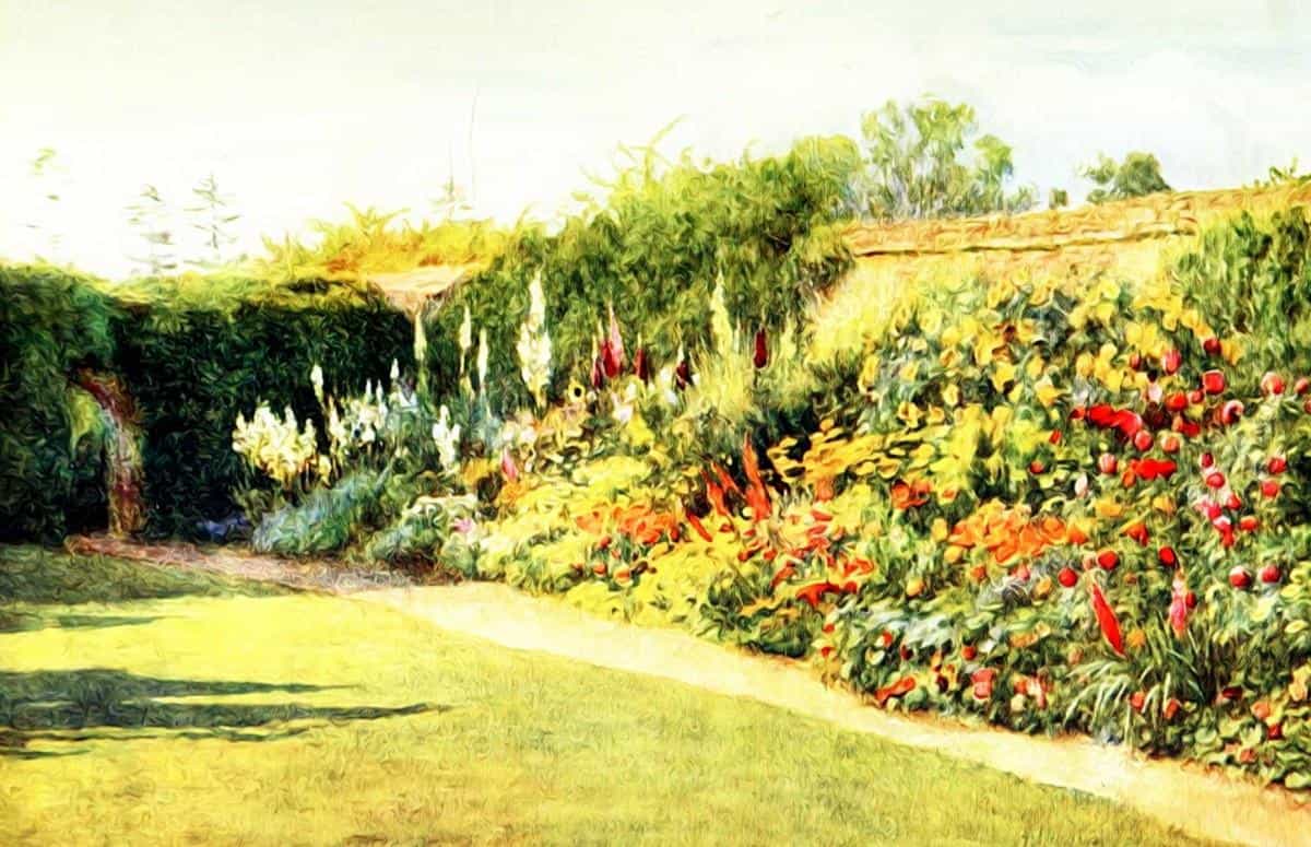 乡村风景水彩画图片