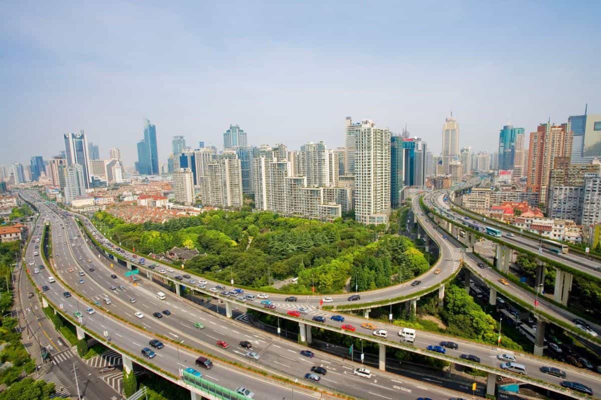 壮观的上海高架桥(立交桥)图片