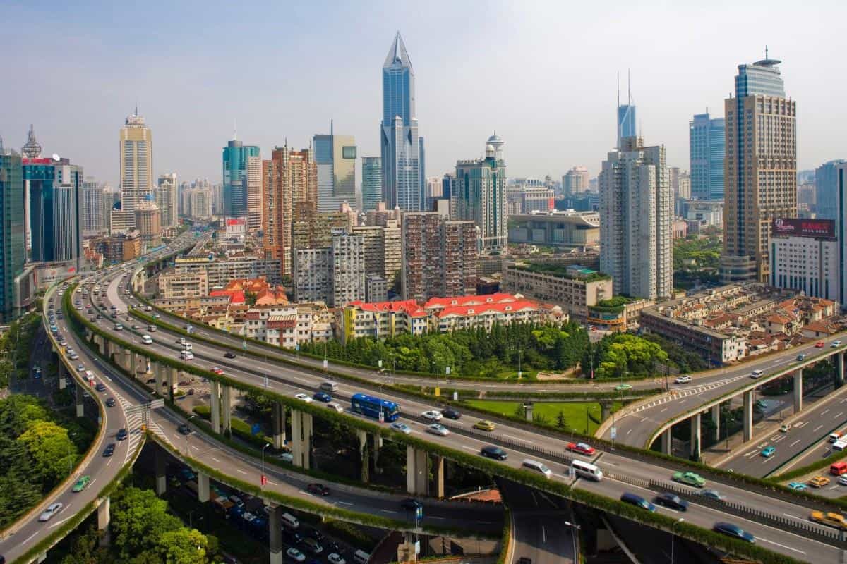 壮观的上海高架桥(立交桥)图片