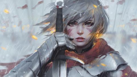 逼真手绘美女图片