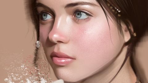 手绘人像作品图片