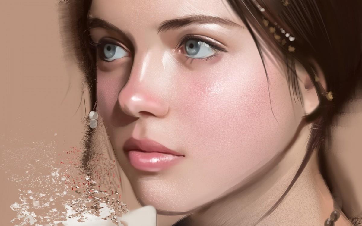 手绘人像作品图片