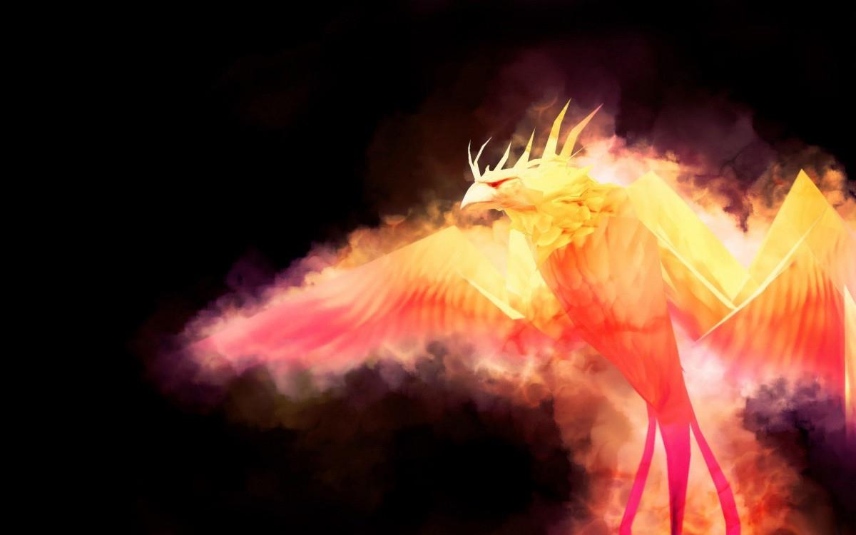 火凤凰卡通图案图片