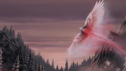 火凤凰卡通图案图片