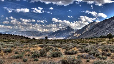 荒凉的沙漠戈壁风光