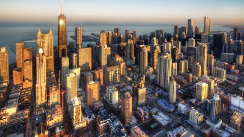 美国芝加哥城市建筑风景图片
