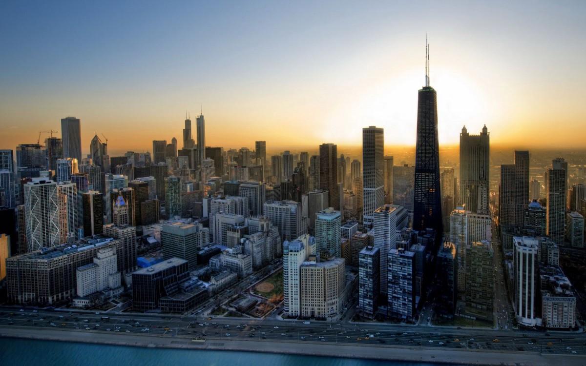 美国芝加哥城市建筑风景图片