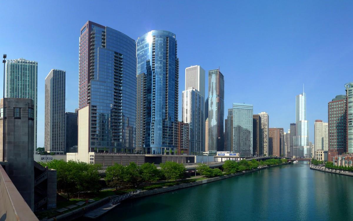 美国芝加哥城市建筑风景图片