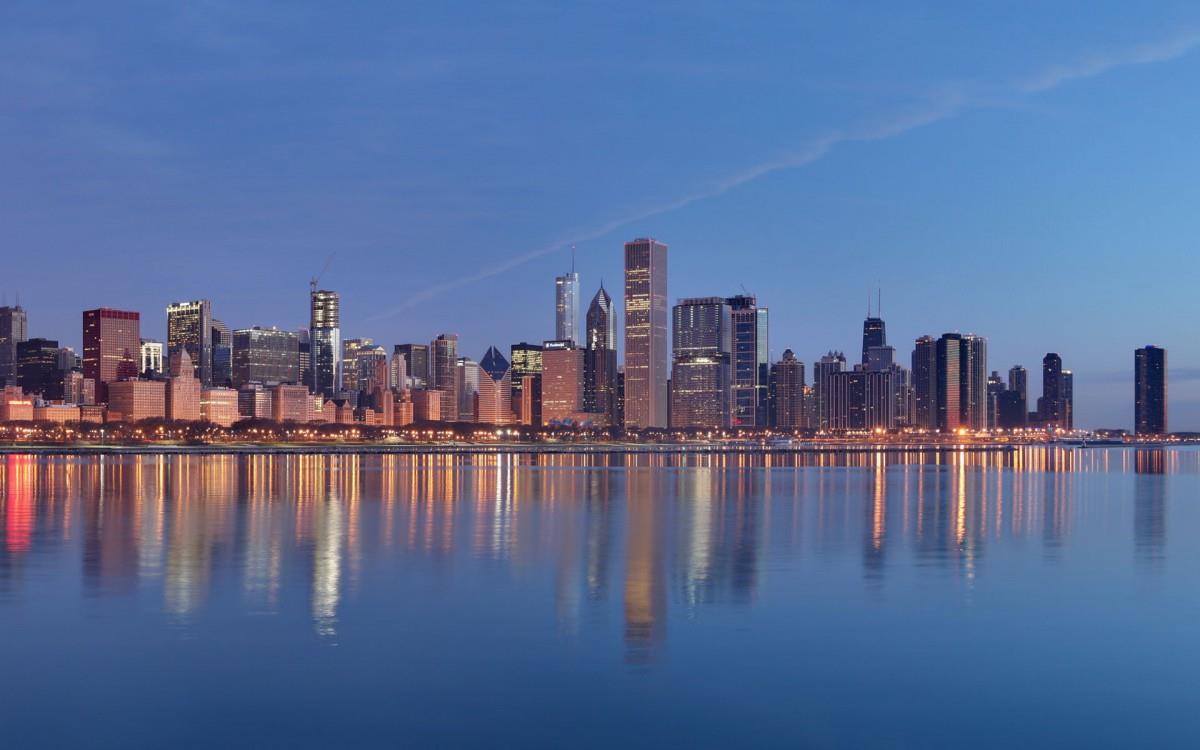 美国芝加哥城市建筑风景图片