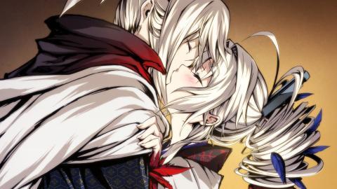 动漫情侣亲吻图片