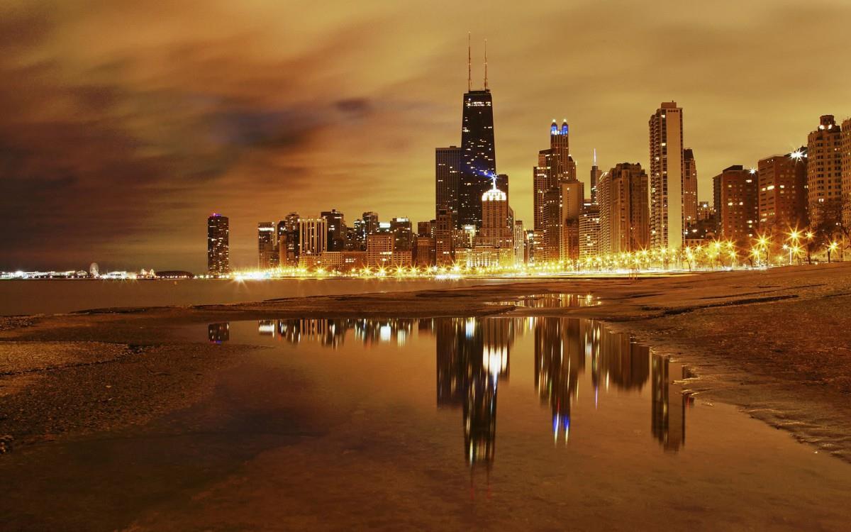 美国芝加哥城市建筑风景图片