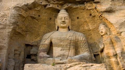 山西大同云冈石窟图片