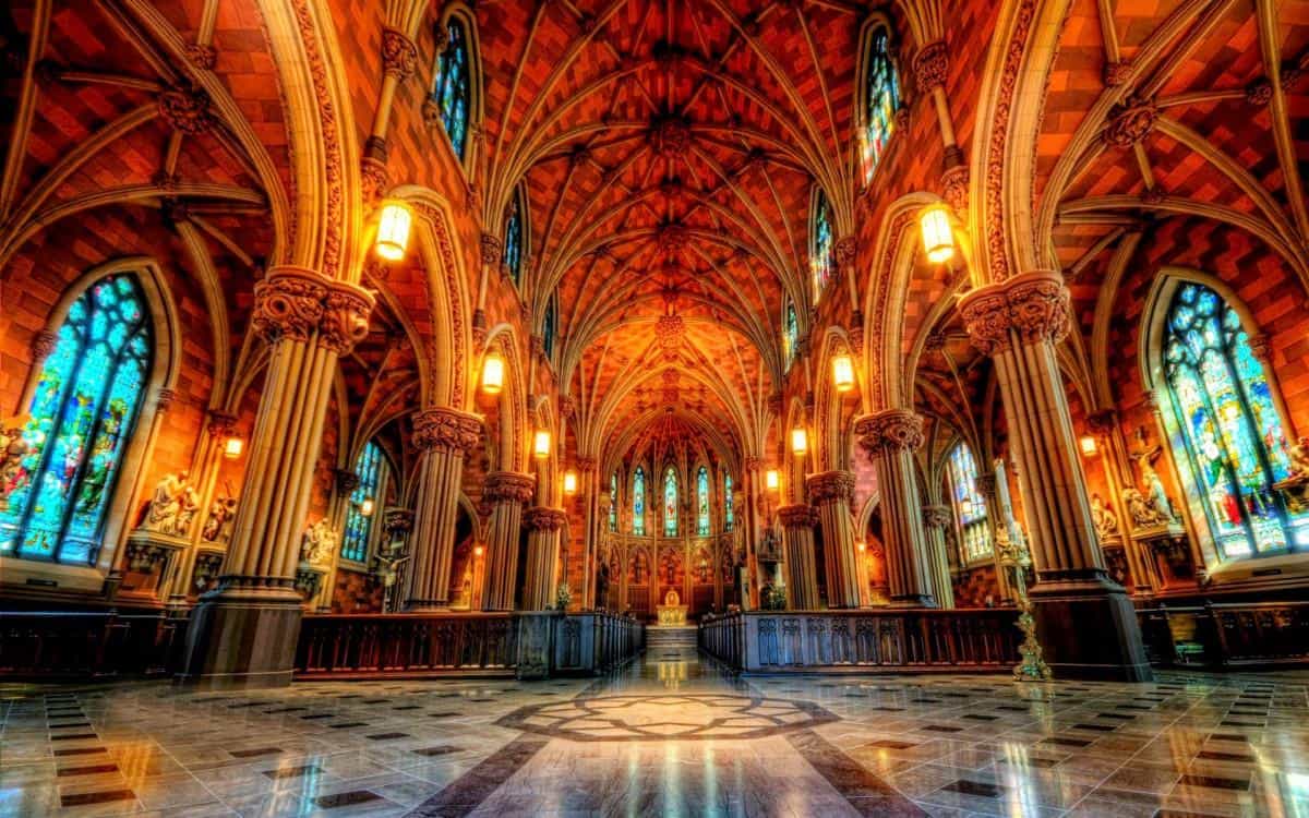 欧洲教堂室内建筑图片