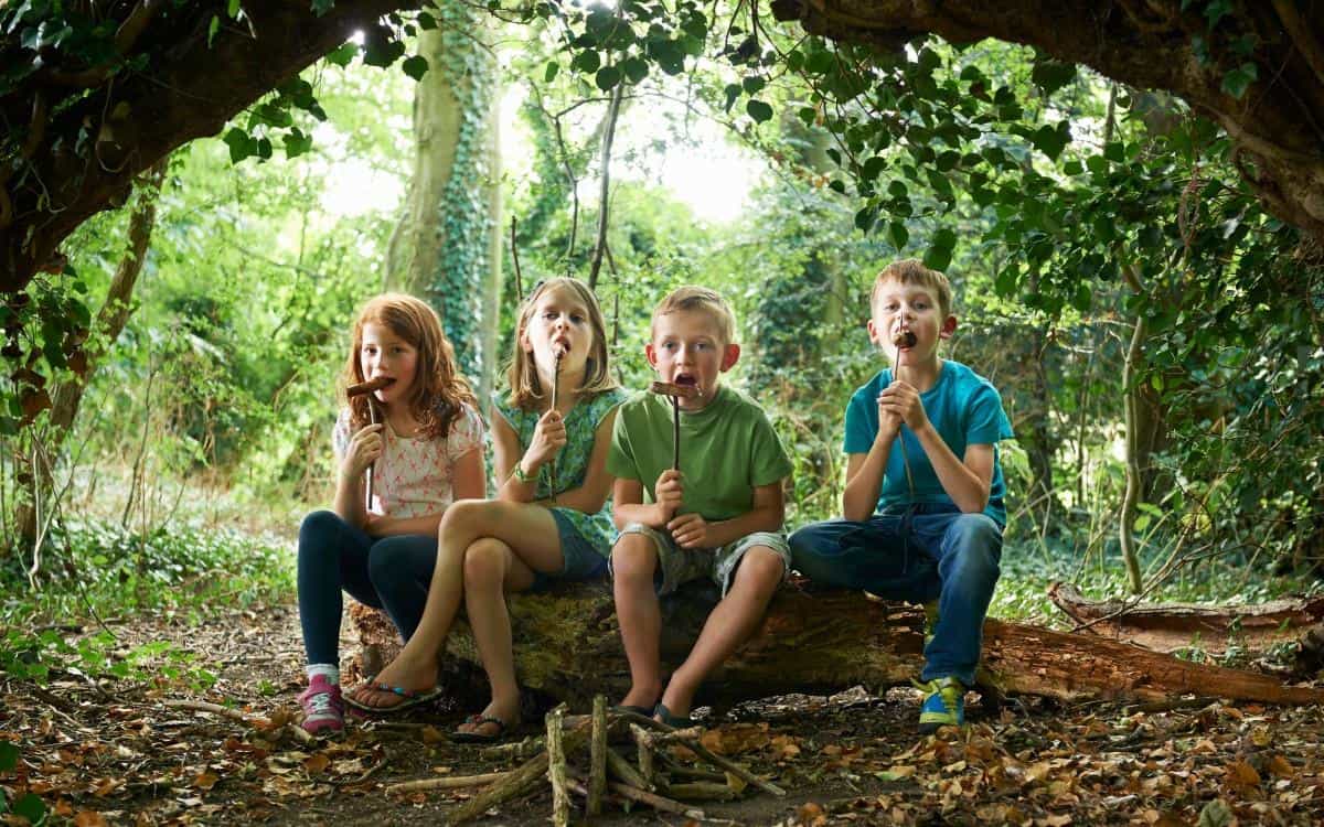 儿童野外露营野营图片