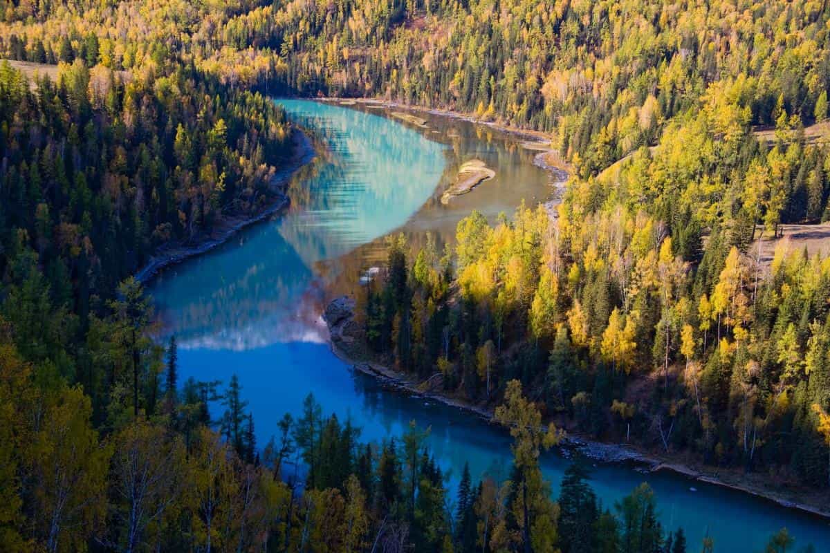 美丽的阿勒泰喀纳斯湖图片