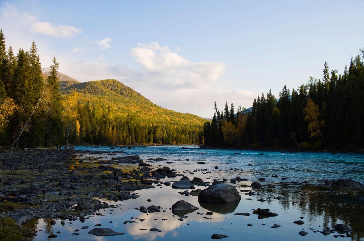 美丽的阿勒泰喀纳斯湖图片