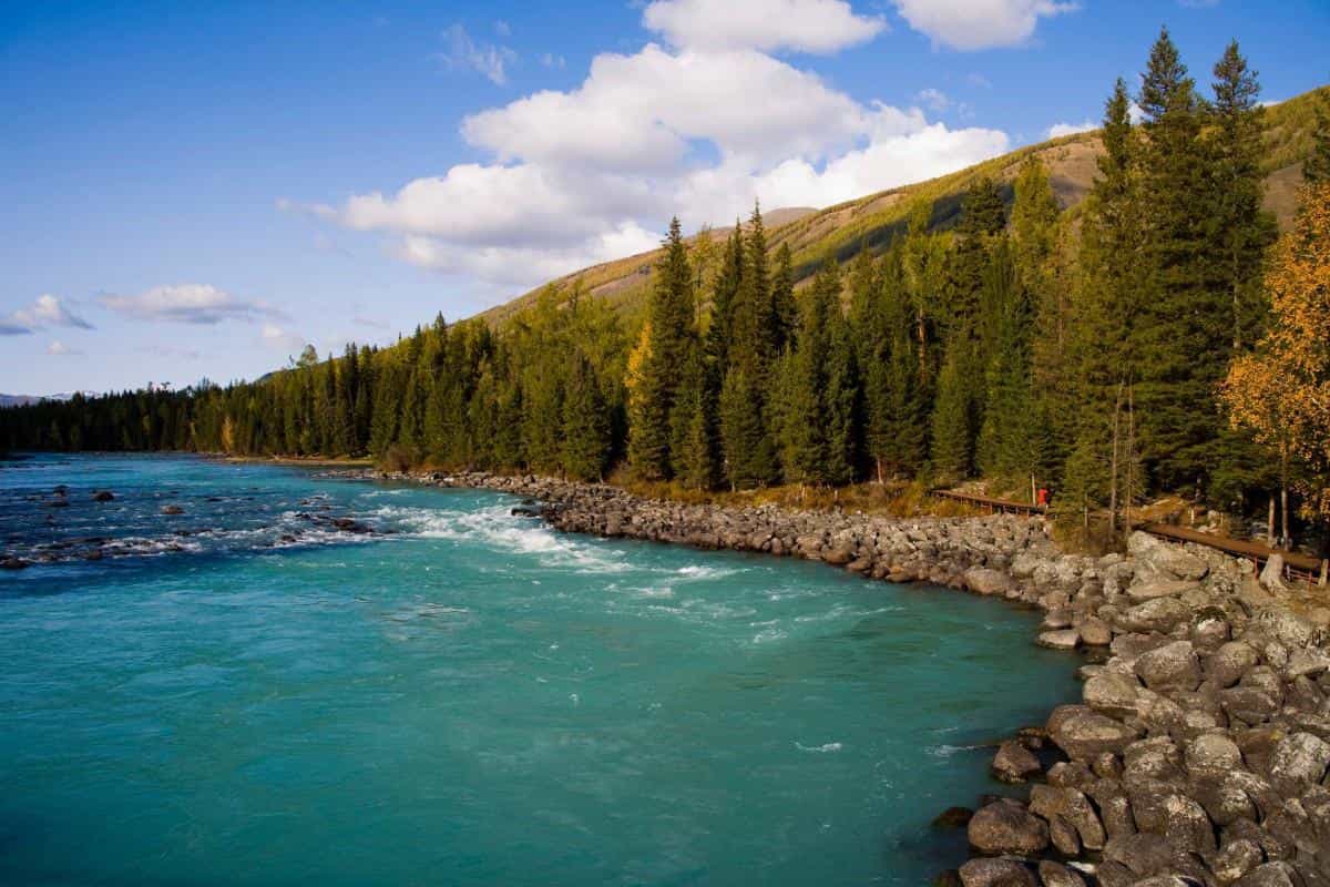 美丽的阿勒泰喀纳斯湖图片