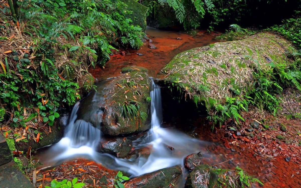 美丽的溪泉瀑布图片