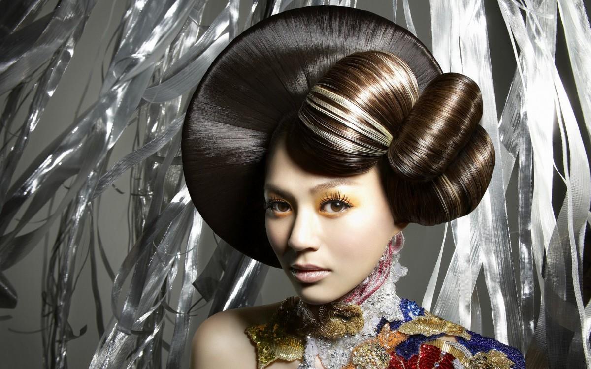 时尚美女美发造型图片