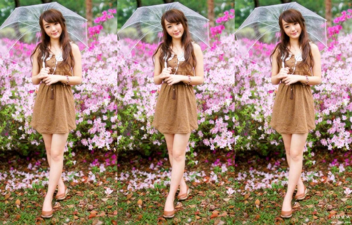 花海中的妩媚清纯女孩黄诗思图片