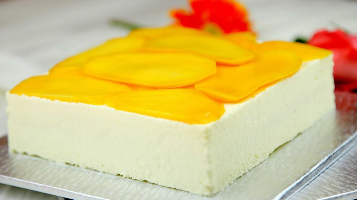 香甜可口的芒果蛋糕图片